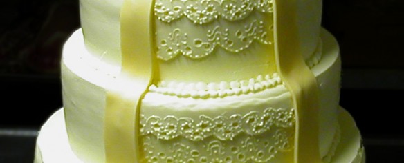 Ribbon and Lace Wedding Cake